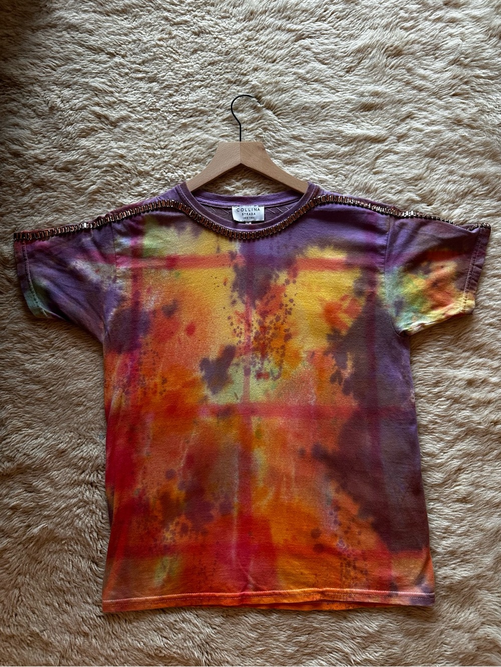 Collina Strada Rhinestoned tie-dye tee